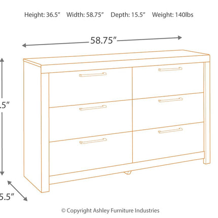 Derekson - Dresser, Mirror Ashley Furniture 