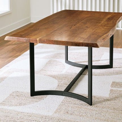 Fortmaine - Brown / Black - Rectangular Dining Room Table Signature Design by Ashley® 