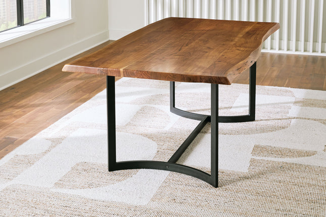 Fortmaine - Brown / Black - Rectangular Dining Room Table Signature Design by Ashley® 