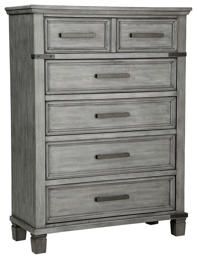 Russelyn - Gray - Five Drawer Chest Signature Design by Ashley® 