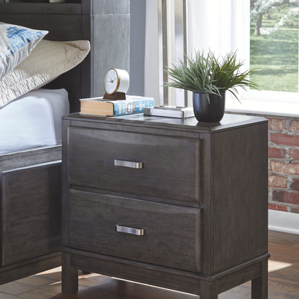 Caitbrook - Gray - Two Drawer Night Stand Ashley Furniture 