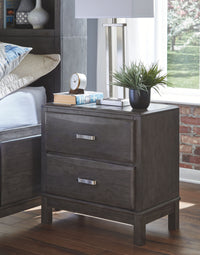 Thumbnail for Caitbrook - Gray - Two Drawer Night Stand - Tony's Home Furnishings