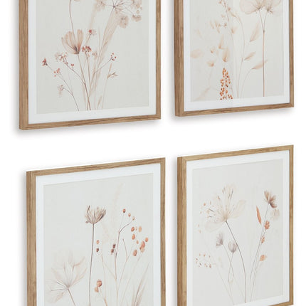 Bondner - Beige / Rust - Wall Art Set (Set of 4) Signature Design by Ashley® 