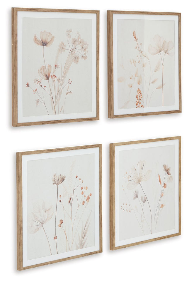 Bondner - Beige / Rust - Wall Art Set (Set of 4) Signature Design by Ashley® 