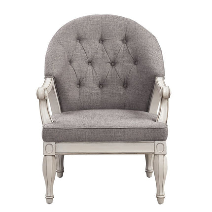 Florian - Chair - Gray & Antique White ACME 