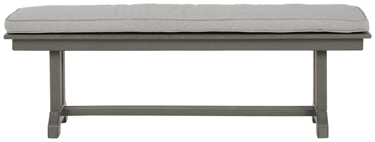 Visola - Gray - Bench With Cushion - Tony's Home Furnishings