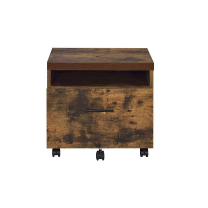 Bob - File Cabinet - Weathered Oak & Black ACME 