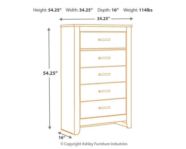 Brinxton - Charcoal - Five Drawer Chest Ashley Furniture 