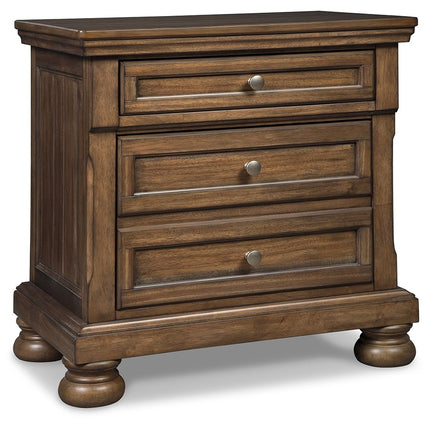 Flynnter - Medium Brown - Two Drawer Night Stand Ashley Furniture 