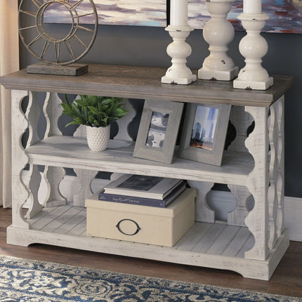 Havalance - Gray / White - Console Sofa Table Ashley Furniture 