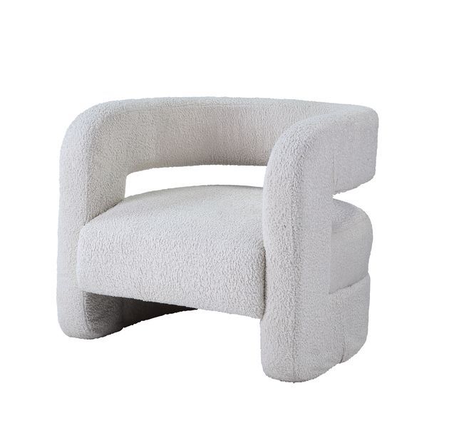 Yitua - Accent Chair - White Teddy Sherpa ACME 