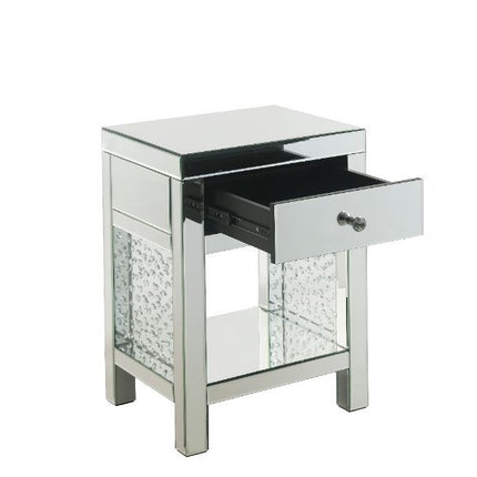 Nysa - Accent Table - Mirroed & Faux Cyrstals Inlay ACME 