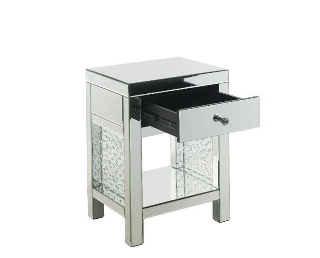 Nysa - Accent Table - Mirroed & Faux Cyrstals Inlay ACME 