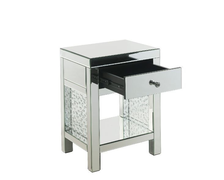 Nysa - Accent Table - Mirroed & Faux Cyrstals Inlay - Tony's Home Furnishings
