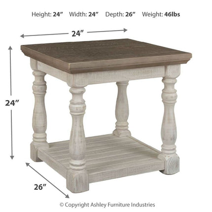 Havalance - Gray / White - Rectangular End Table Ashley Furniture 