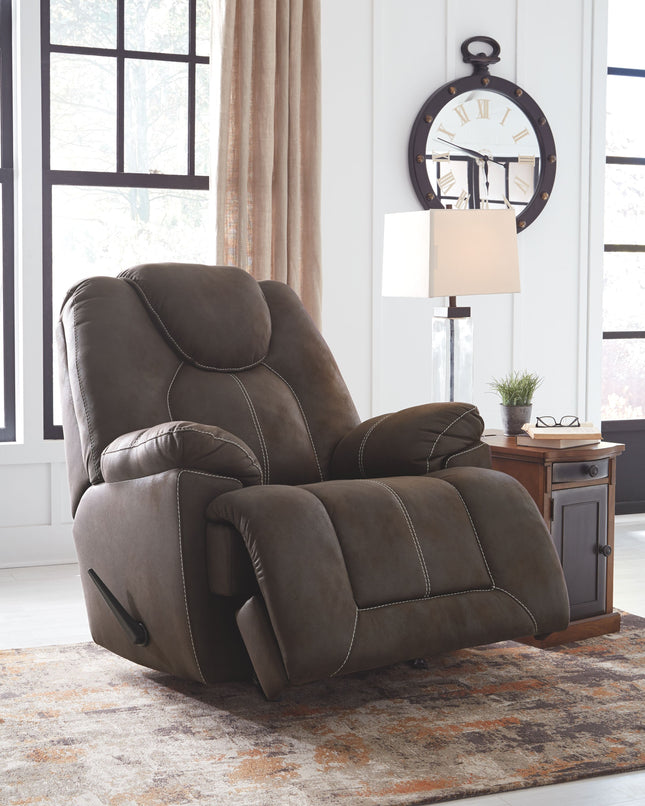 Warrior - Coffee - Rocker Recliner Ashley Furniture 