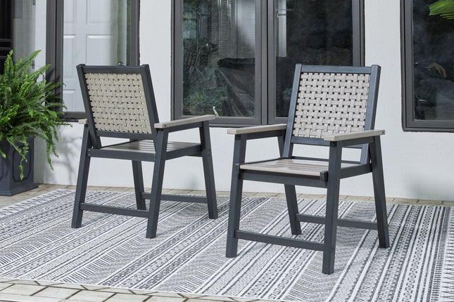 Mount Valley - Black / Driftwood - 7 Pc. - Dining Set Signature Design by Ashley® 