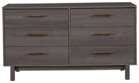 Thumbnail for Brymont - Dark Gray - Six Drawer Dresser - Sleek - Tony's Home Furnishings