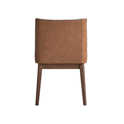 Ginny - Side Chair (Set of 2) - Brown Velvet & Walnut ACME 