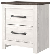 Thumbnail for Gerridan - White / Gray - Two Drawer Night Stand - Tony's Home Furnishings