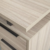 Thumbnail for Waylowe - Natural / Black - Home Office Desk With Double Drawers
