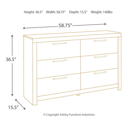 Derekson - Dresser, Mirror Ashley Furniture 