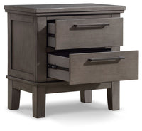 Thumbnail for Hallanden - Gray - Two Drawer Night Stand