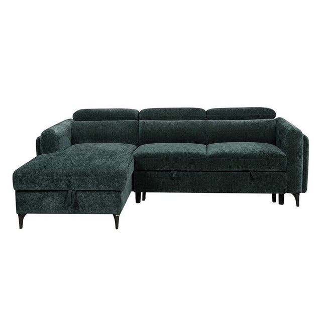 Zadok - Sectional Sofa With Sleeper & Storage - Green ACME 