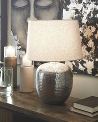Thumbnail for Magalie - Antique Silver Finish - Metal Table Lamp - Tony's Home Furnishings