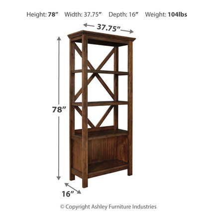 Baldridge - Rustic Brown - Large Bookcase Ashley Furniture 