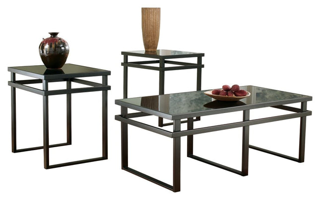 Laney - Black - Occasional Table Set (Set of 3) Signature Design by Ashley® 