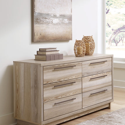 Hasbrick - Tan - Six Drawer Dresser Signature Design by Ashley® 