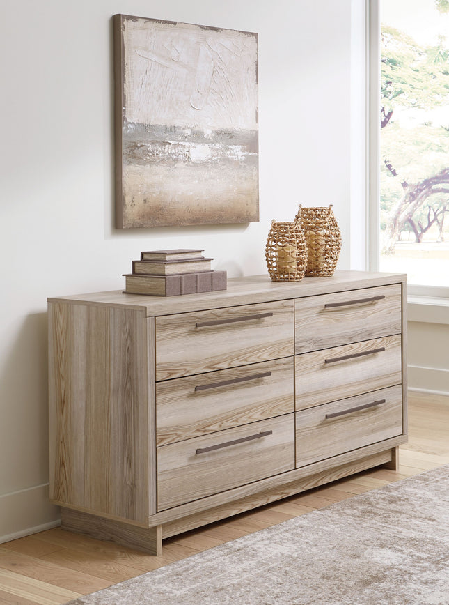 Hasbrick - Tan - Six Drawer Dresser Signature Design by Ashley® 