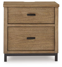 Tomtyn - Light Brown - Two Drawer Night Stand Benchcraft® 