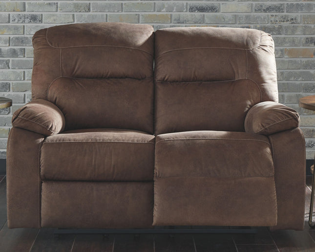 Bolzano - Coffee - Reclining Loveseat Ashley Furniture 