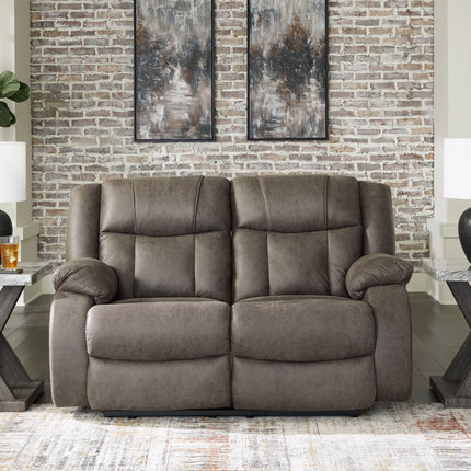 First Base - Gunmetal - Reclining Loveseat Signature Design by Ashley® 