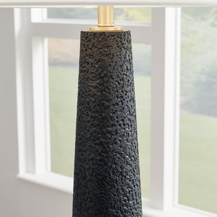 Hallburg - Black - Poly Floor Lamp Signature Design by Ashley® 