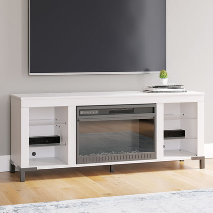 Brollevi - White - TV Stand With Fireplace Signature Design by Ashley® 