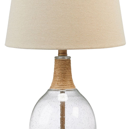 Clayleigh - Clear / Brown - Glass Table Lamp (Set of 2) Signature Design by Ashley® 