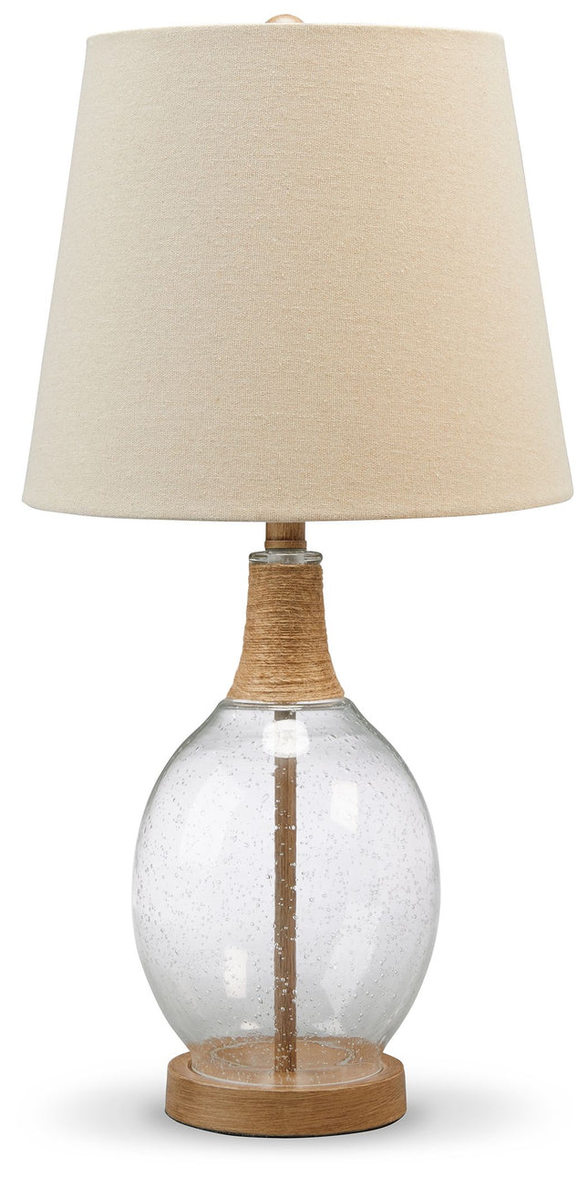 Clayleigh - Clear / Brown - Glass Table Lamp (Set of 2) Signature Design by Ashley® 