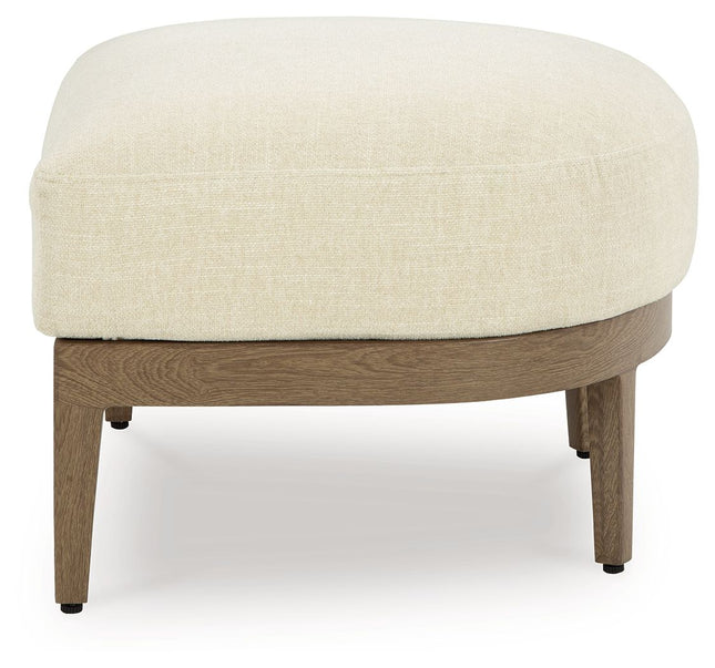 Serene Bay - Dark Brown / White - Ottoman With Cushion Signature Design by Ashley® 