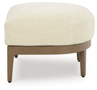 Serene Bay - Dark Brown / White - Ottoman With Cushion Signature Design by Ashley® 