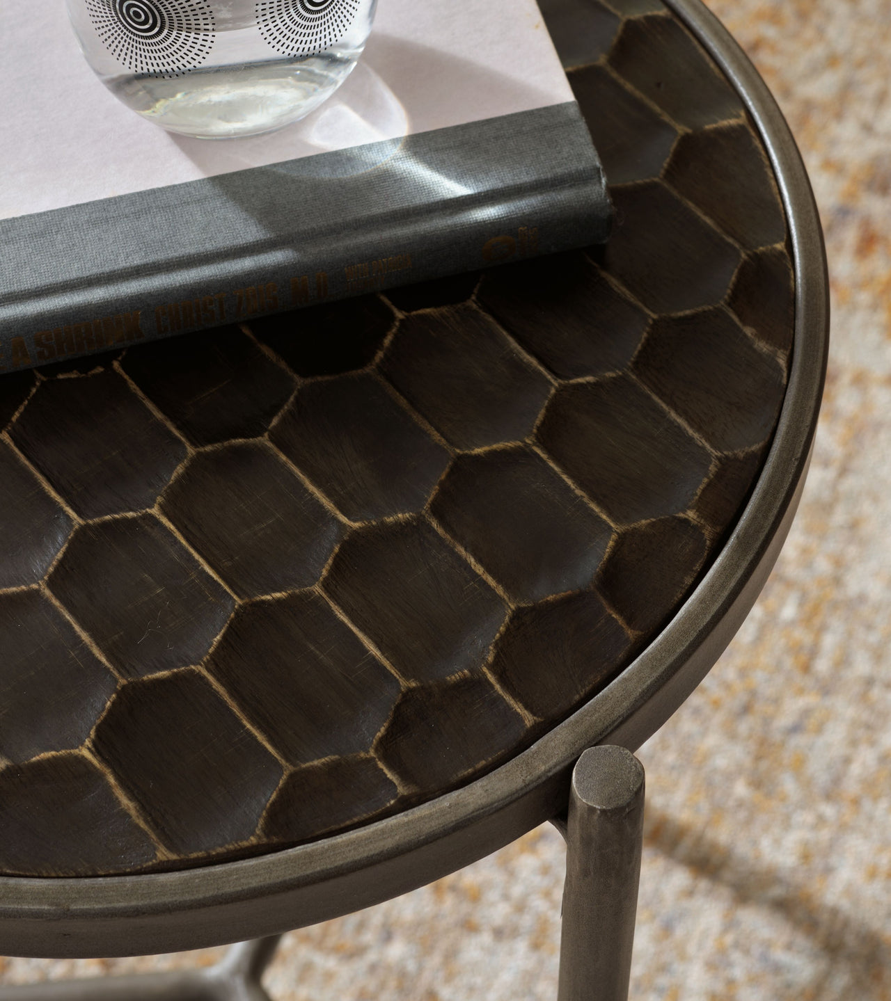 Doraley - Brown / Gray - Round Side End Table - Tony's Home Furnishings