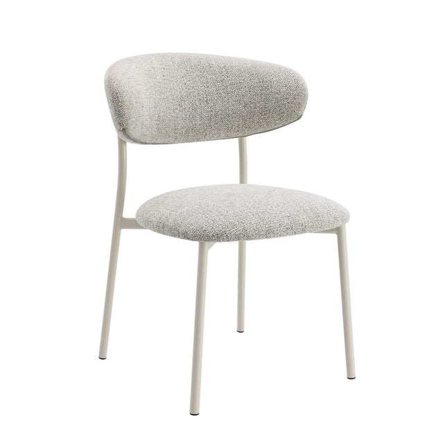 Kalam - Side Chair (Set of 2) - Gray Fabric & Beige Finish ACME 