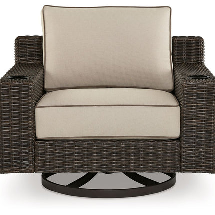 Coastline Bay - Brown - Swivel Lounge W/ Cushion Signature Design by Ashley® 