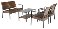 Thumbnail for Zariyah - Dark Brown - Love/Chairs/Table Set (Set of 4) - Tony's Home Furnishings