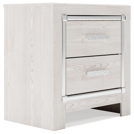 Altyra - White - Two Drawer Night Stand Ashley Furniture 