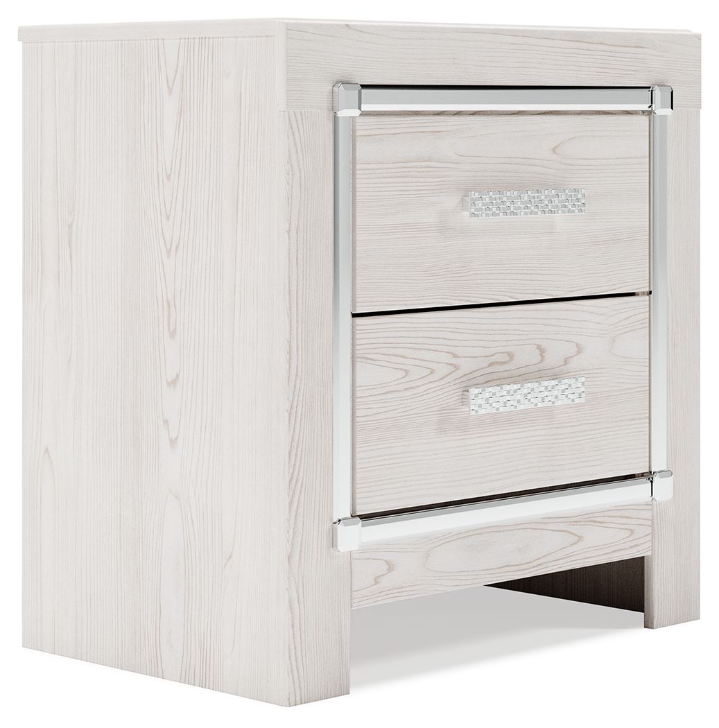 Altyra - White - Two Drawer Night Stand Ashley Furniture 