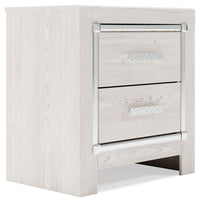 Thumbnail for Altyra - White - Two Drawer Night Stand Ashley Furniture 