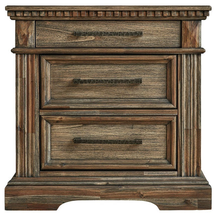 Markenburg - Brown - Three Drawer Night Stand Signature Design by Ashley® 